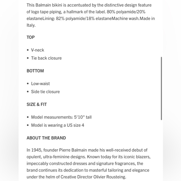 BALMAIN***Dark Pink String Bikini Set***US 4 + 12****$420 CURRENT FULL PRICE - Picture 9 of 9